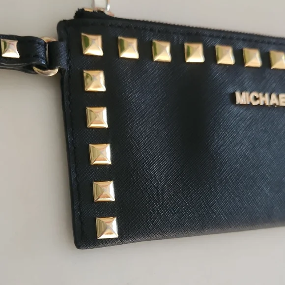 Michael Kors Black Wristlet with Gold Accents - Picture 5 of 9